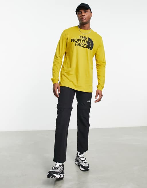 Yellow north face store long sleeve