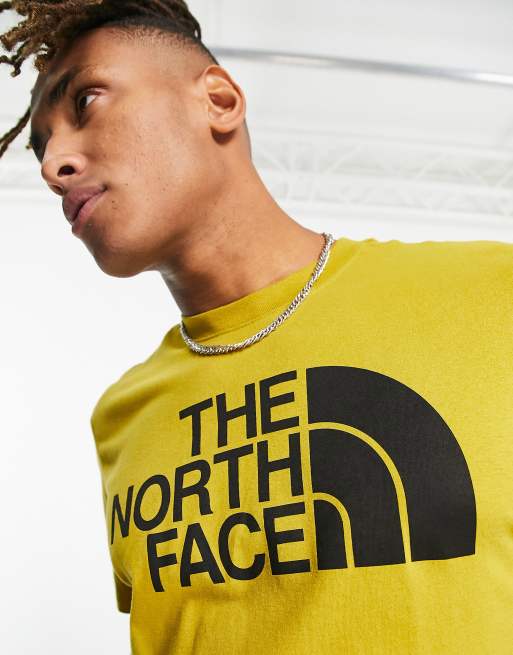 The North Face Half Dome chest print T shirt in yellow