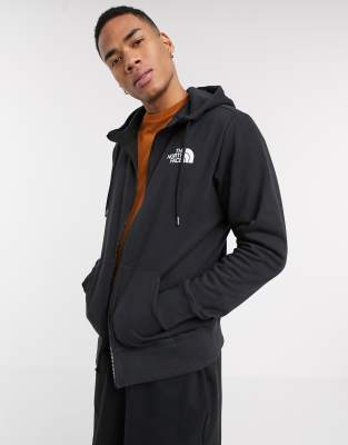 Face Half Dome full zip hoodie in black 