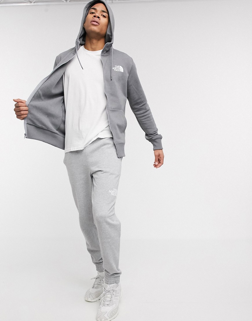 The North Face Half Dome full zip hoodie in gray