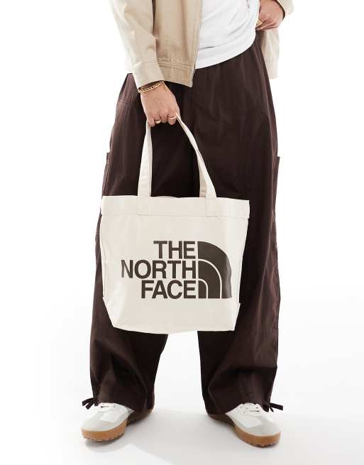  The North Face Half Dome large logo tote bag in off white