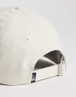 The North Face Half Dome logo baseball cap in off white