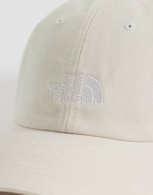 The North Face Half Dome logo baseball cap in off white