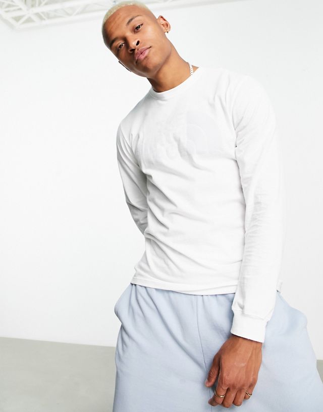The North Face Half Dome long sleeve t-shirt in white