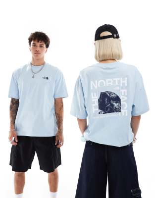 The North Face - Half Dome - Oversize-T-Shirt in Hellblau mit Foto-Rückenprint