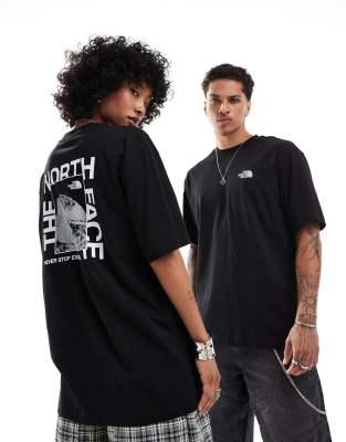 The North Face - Half Dome - Oversize-T-Shirt in Schwarz mit Foto-Rückenprint