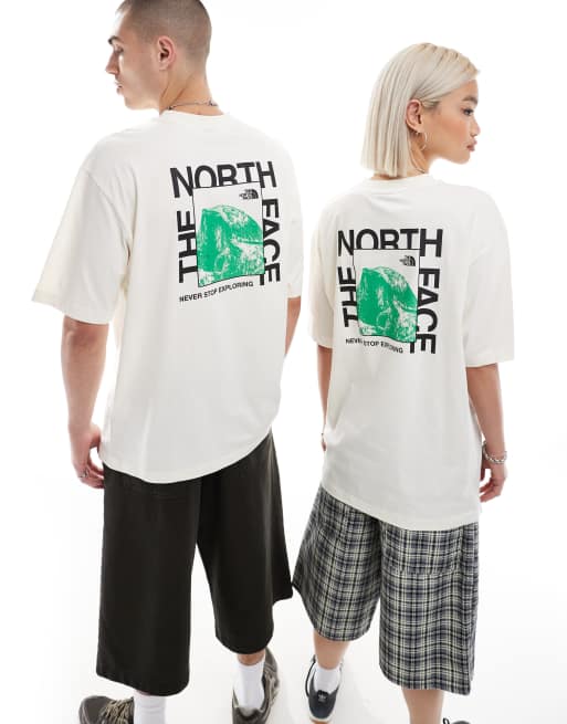 The North Face Half Dome Photo back print oversized t-shirt in off white