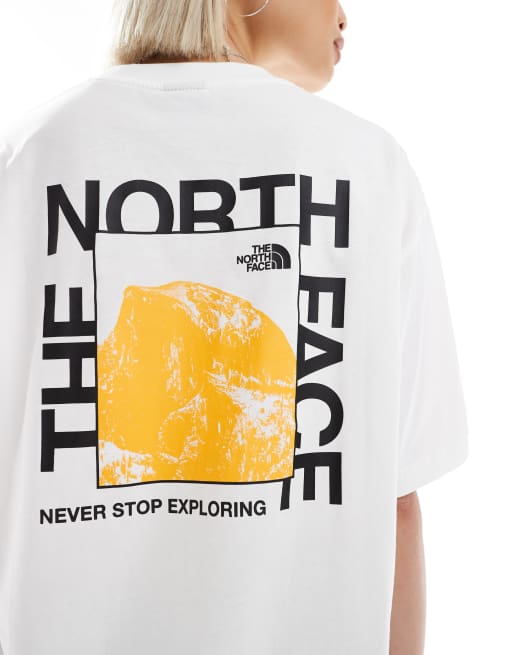 The North Face Half Dome Photo back print oversized t-shirt in white, 3 of 4