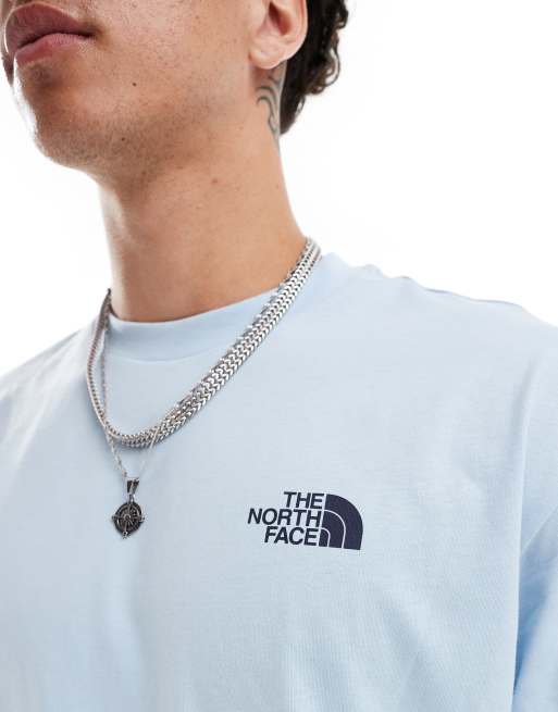 The North Face Half Dome Photo backprint oversized t-shirt in light blue, 3 of 4