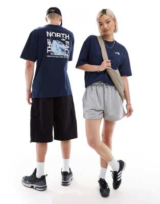  The North Face Half Dome Photo backprint oversized t-shirt in navy