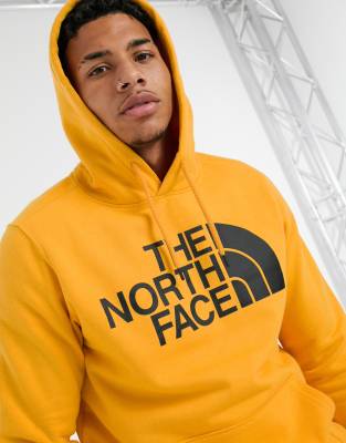 yellow the north face hoodie