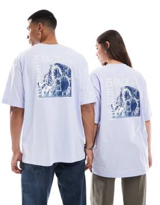 The North Face - Half Dome - T-shirt à motif photo - Bleu clair