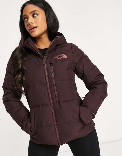 The North Face Heavenly Down Ski Jacket In Brown Asos