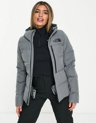The North Face Heavenly Down ski jacket in grey