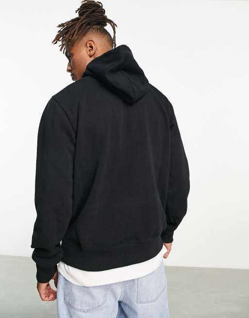 The North Face Heavyweight Box chest logo hoodie in black