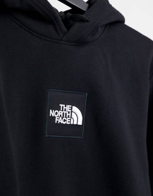 North face square logo hot sale hoodie