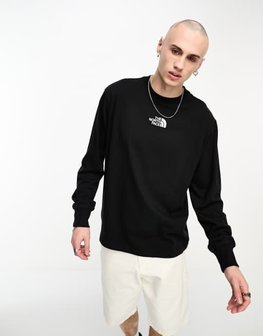 The North Face heavyweight long sleeve logo top in black | ASOS