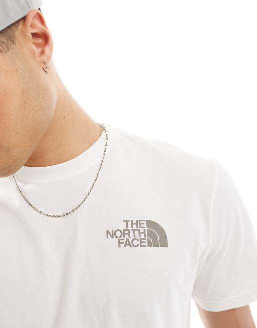 The North Face heavyweight relaxed t-shirt with back graphic in white