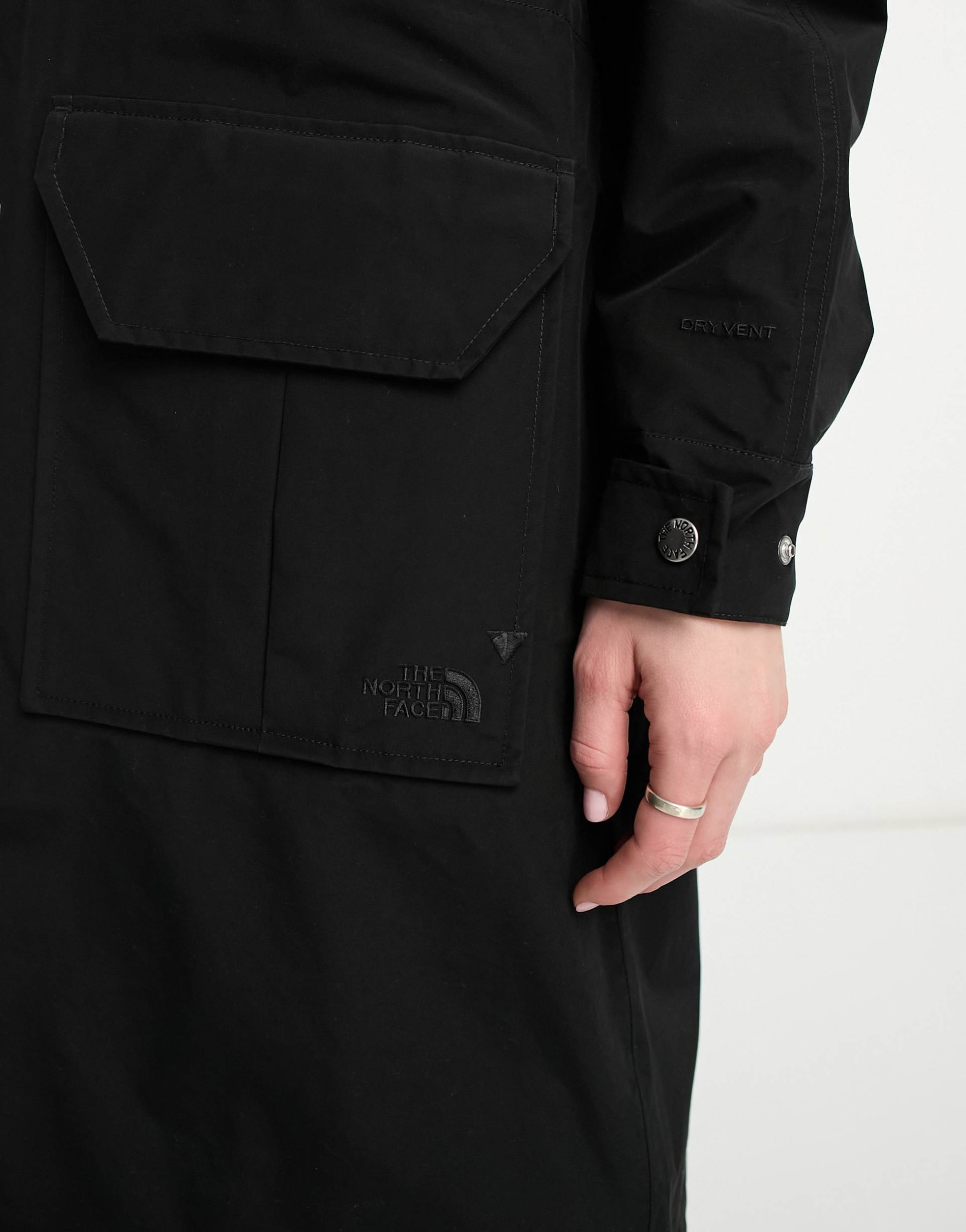 The North Face Heritage '76 Mountain Parka waterproof coat in black