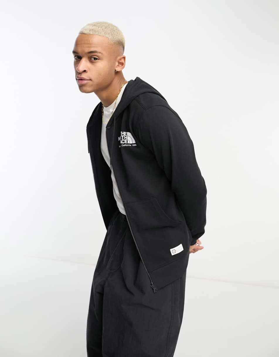 The North Face Heritage Berkeley California zip up hoodie in black