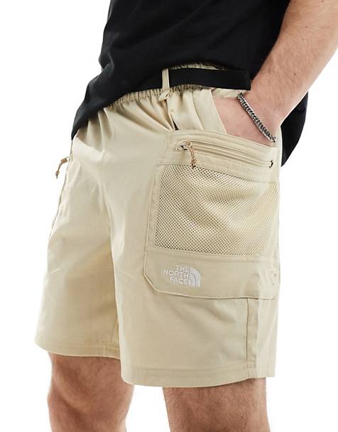 The North Face Heritage Class V Pathfinder belted cargo shorts in beige