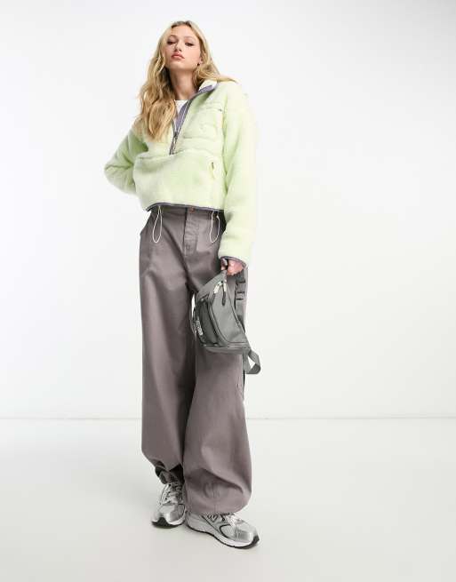 Green and grey north face jacket on sale