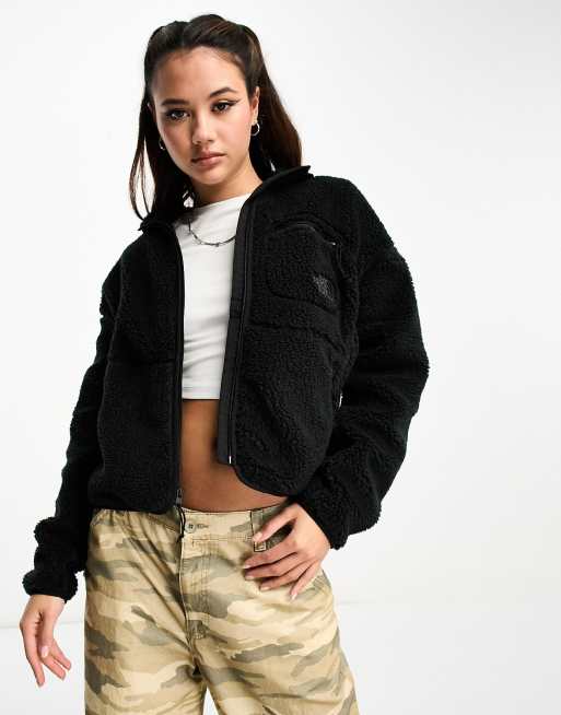 The North Face – Heritage Extreme Pile – Fleecejacke in Schwarz mit Reißverschluss