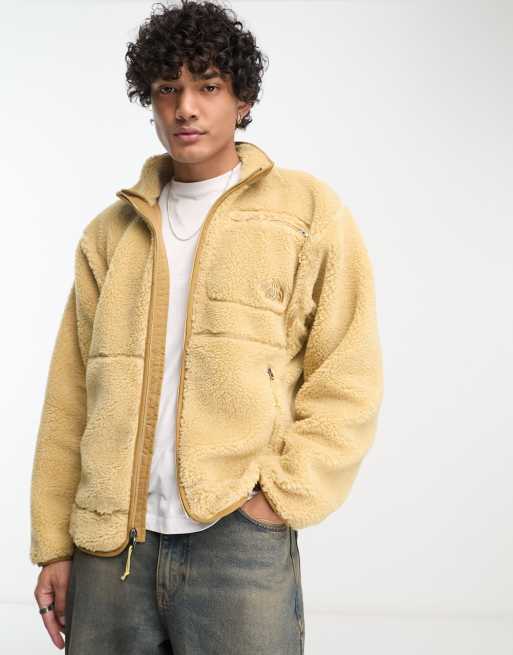 The North Face Heritage Extreme Pile zip up fleece jacket in beige