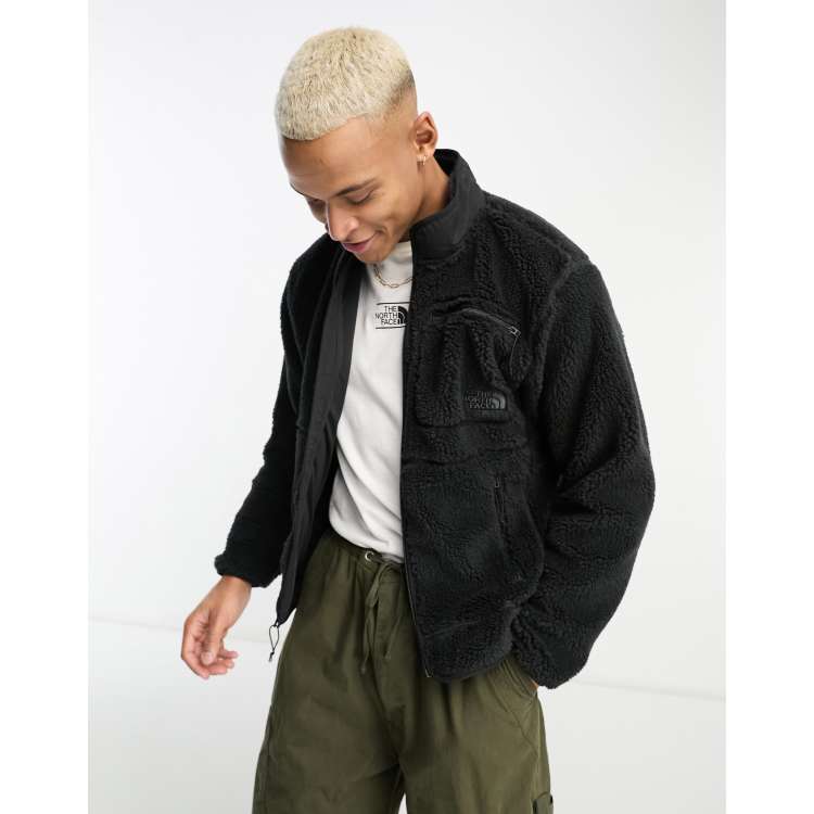 Black north face fleece jacket outlet
