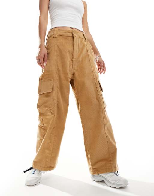 The North Face - Heritage - Højtaljede utility-cargobukser med vide ben i beige