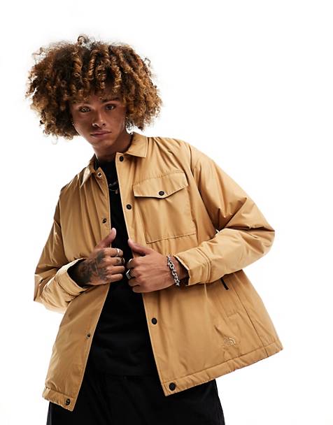 The North Face Heritage insulated coach jacket in stone