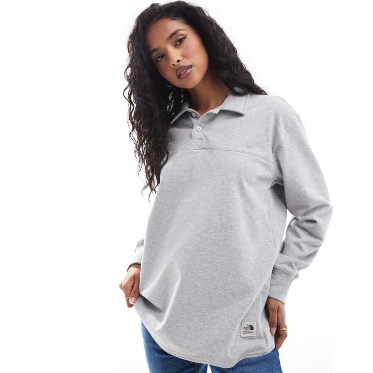 The North Face Heritage long sleeve rugby T-shirt in light