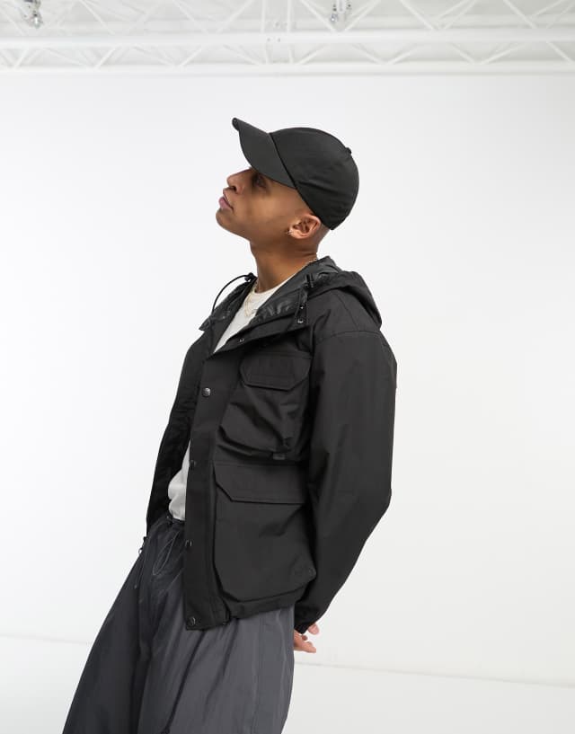 The North Face Heritage M66 Utility waterproof hooded rain jacket in black