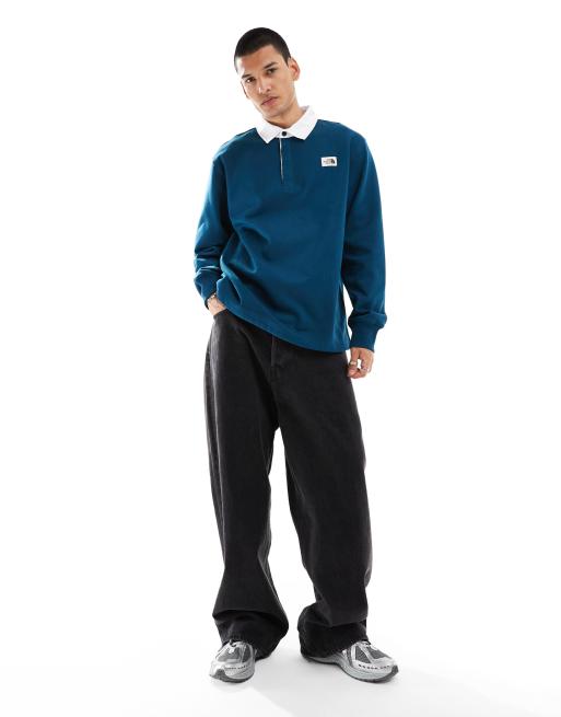 The North Face – Heritage – Niebieska koszulka polo w stylu rugby, 3 z 4