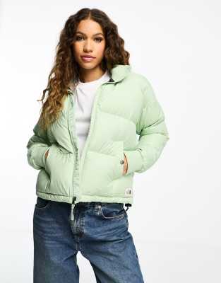 The north face on sale green puffer jacket