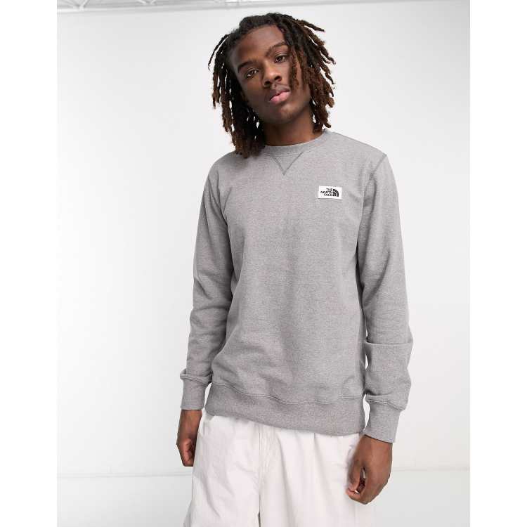 The north face logo sleeve crew sweatshirt best sale