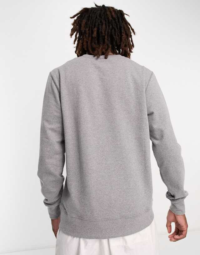 The North Face Heritage patch chest logo sweatshirt in gray 0