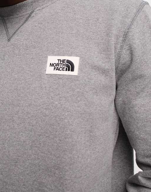 The North Face Heritage patch chest logo sweatshirt in gray