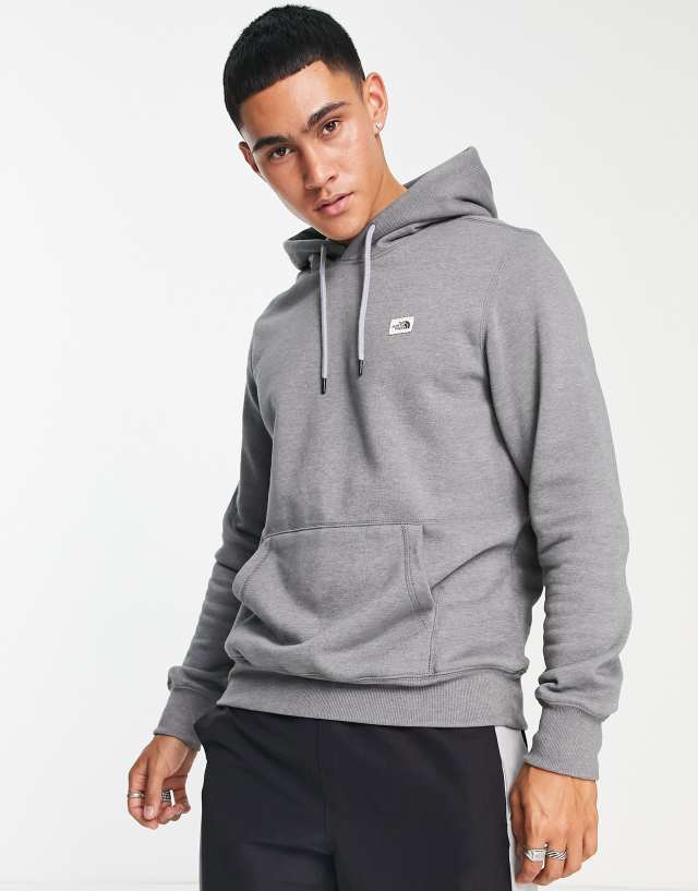 The North Face Heritage Patch logo hoodie in gray