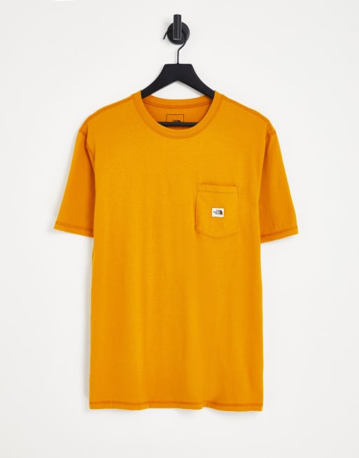 Orange north face t shirt discount