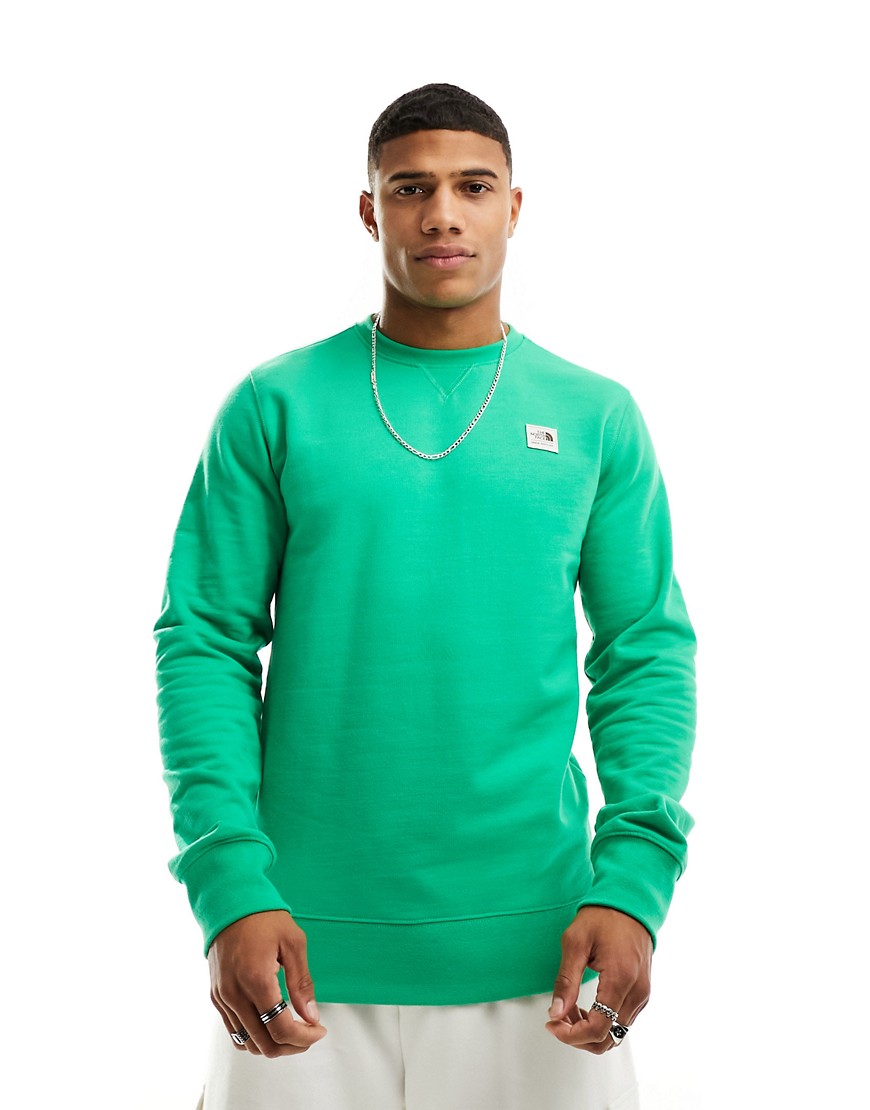 The North Face Heritage Patch Sweatshirt In Green