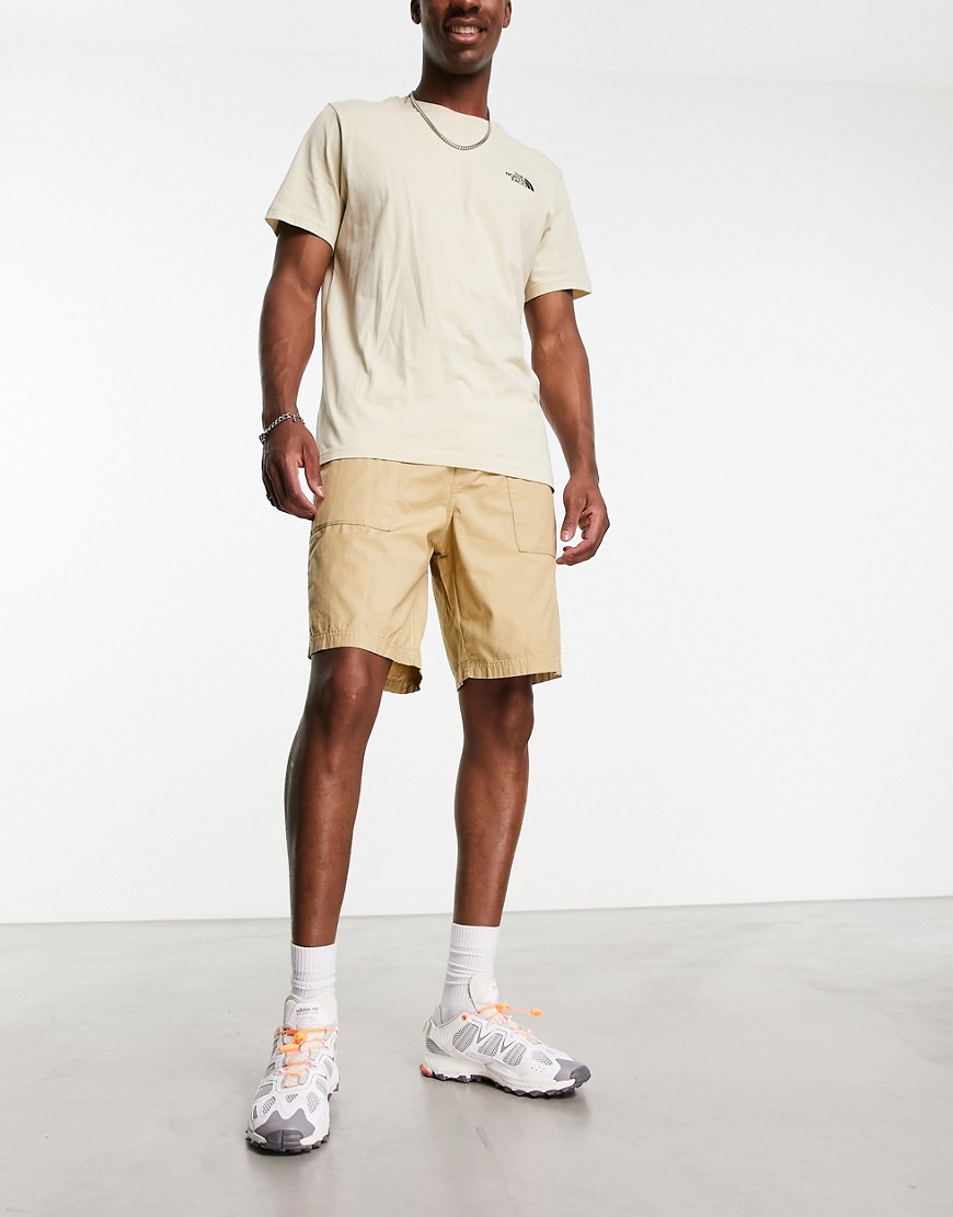 The North Face Heritage Ripstop cotton utility shorts in stone-Neutral