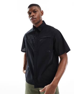 The North Face Heritage short sleeve pocket shirt in black