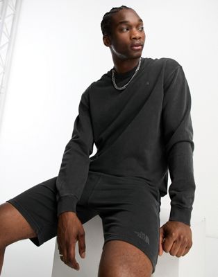 The North Face Heritage garment dyed oversized sweatshirt in black - ASOS Price Checker
