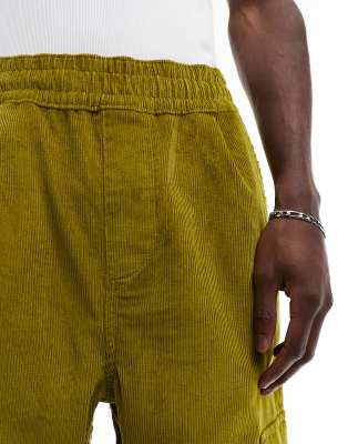 The North Face Heritage Utility cord wide fit cargo trousers in khaki