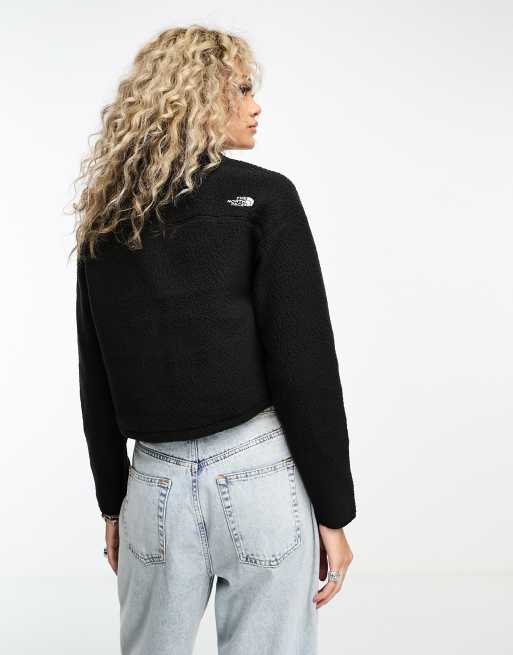 The North Face Crop Denali Fleece in Black