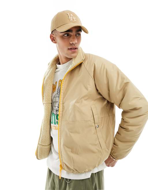 The North Face high Pile reversible jacket in stone | ASOS