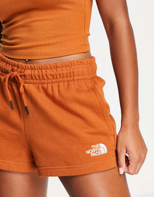 The North Face high waist fleece shorts in brown Exclusive at ASOS ASOS