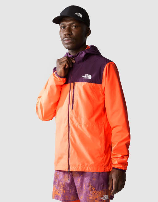 The North Face - Higher - Coupe-vent de running - Flamme vive/groseille noire