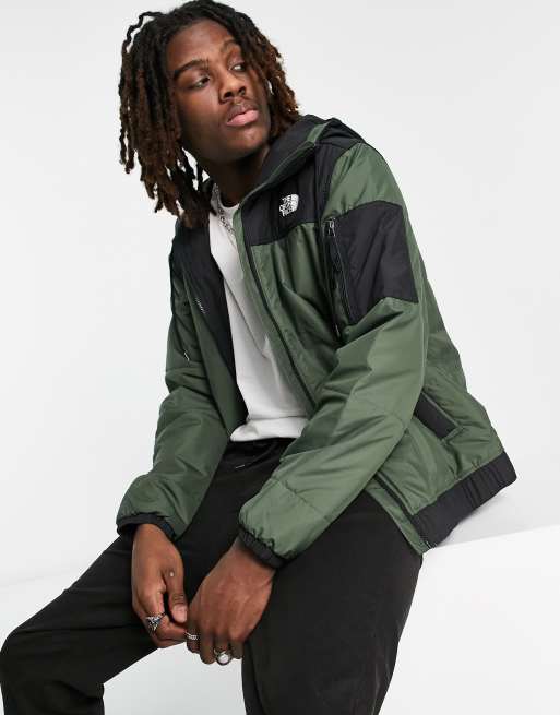 The North Face Highrail bomber style puffer jacket in khaki | ASOS